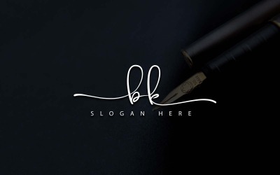 Kreatywna fotografia BK Letter Logo Design