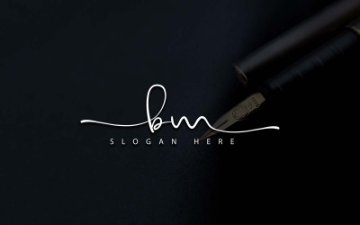 Photographie créative Création de logo de lettre BM