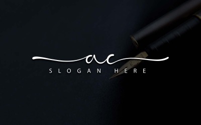 Projektowanie logo w stylu studio kaligrafii AC - tożsamość marki