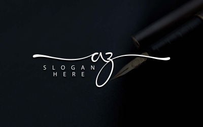 Projektowanie logo w stylu studio kaligrafii AZ Letter - tożsamość marki