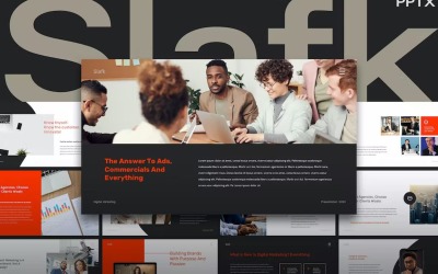 SLAFK - Modelo de Powerpoint de Marketing Digital