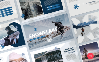 Snowflake - Winter Multipurpose Presentation PowerPoint šablony