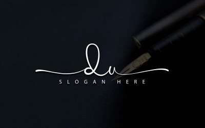 Creatieve fotografie DU brief logo ontwerp