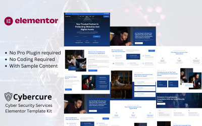 Cybercure - Cyber Security Services Elementor Template Kit