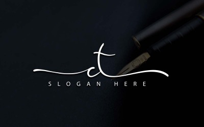 Fotografia creativa CT Letter Logo Design