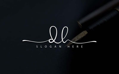 Fotografía creativa Diseño de logotipo de letra DH