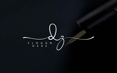 Fotografía creativa Diseño de logotipo de letra DZ