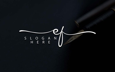 Fotografía creativa Diseño de logotipo de letra EF
