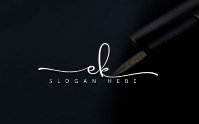 Fotografía creativa Diseño de logotipo de letra EK