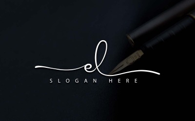 Fotografía creativa Diseño de logotipo de letra EL