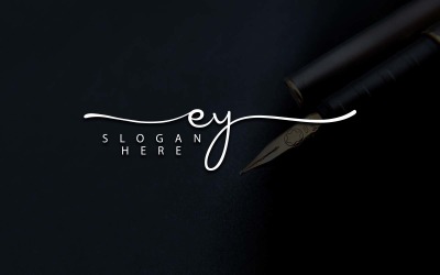 Fotografía creativa Diseño de logotipo de letra EY