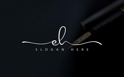Kreatywna fotografia EH Letter Logo Design