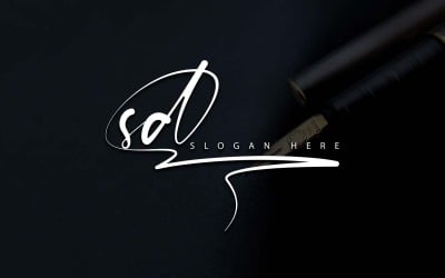 Création de logo de lettre SD de photographie créative