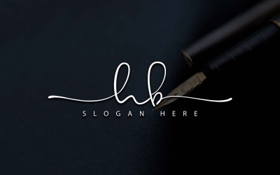 Fotografía creativa Diseño de logotipo de letra HB
