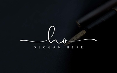 Fotografía creativa Diseño de logotipo de letra HO