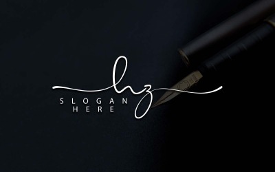 Fotografía creativa Diseño de logotipo de letra HZ