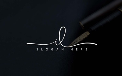 Fotografía creativa Diseño de logotipo de letra IL
