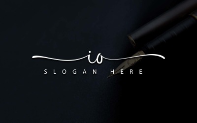 Fotografía creativa Diseño de logotipo de letra IO