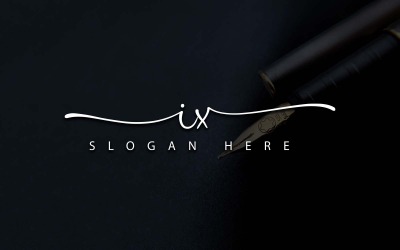 Fotografía creativa Diseño de logotipo de letra IX