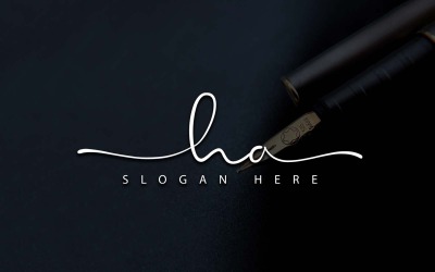 Fotografia creativa HA Lettera Logo Design