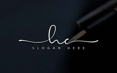 Fotografia creativa HC Letter Logo Design