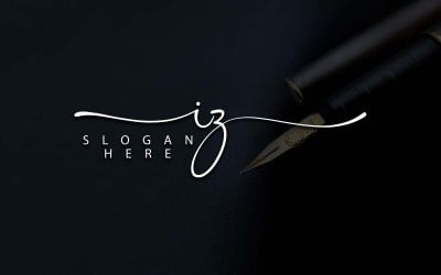 Fotografia creativa IZ Letter Logo Design