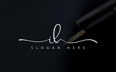 Kreativ fotografi IH Letter Logo Design
