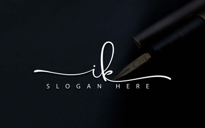 Kreativ fotografi IK Letter Logo Design