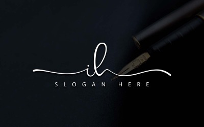 Kreatív fotózás IH Letter Logo Design