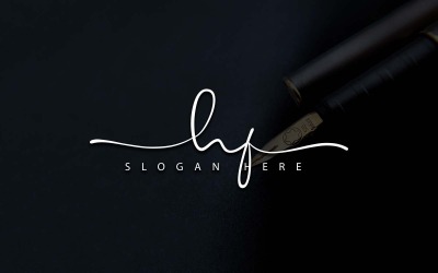 Kreative Fotografie HF-Buchstaben-Logo-Design