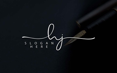 Kreatywna fotografia HJ Letter Logo Design