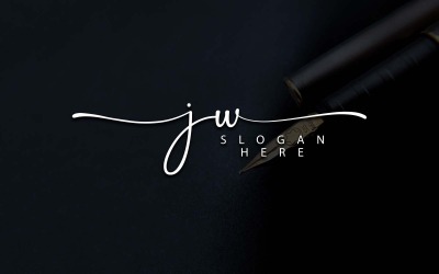 Creatieve fotografie JW brief logo ontwerp
