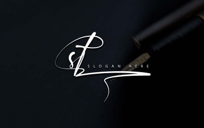 Design de logotipo de letra ST de fotografia criativa
