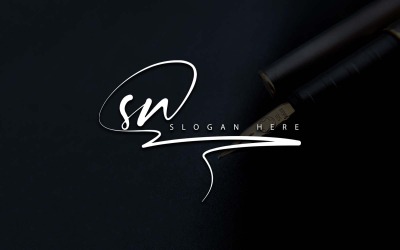 Fotografía creativa Diseño de logotipo de letra SN