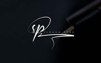 Fotografía creativa Diseño de logotipo de letra SP