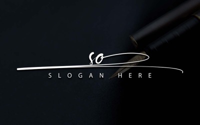 Kreatív fotózás SO Letter Logo Design