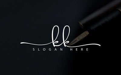 Kreatywna fotografia KK Letter Logo Design