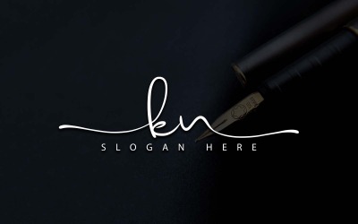 Творча фотографія KN Letter Logo Design