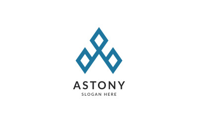 Astony - Modello di progettazione del logo della lettera A