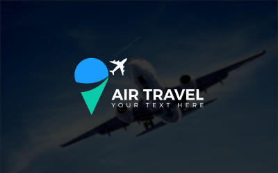 Branding Presentazione del logo Air Travel, logo dell&amp;#39;aereo