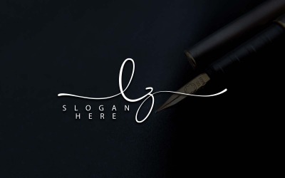 Création de logo de lettre LZ de photographie créative