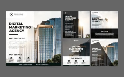 Design von Agenturvorlagen für digitales Marketing, soziale Medien