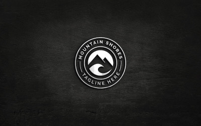 Design-Vorlage für das Logo „Mountain Shores Beach“.
