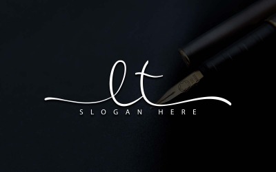 Diseño de logotipo de letra LT de fotografía creativa