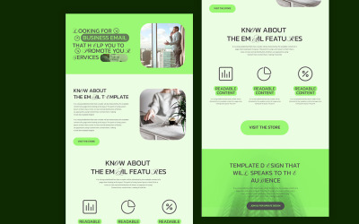 Disposition du modèle de newsletter par e-mail pour l&amp;#39;agence de marketing
