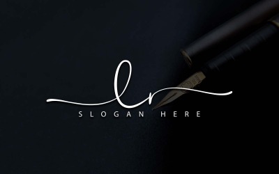 Fotografía creativa Diseño de logotipo de letra LR