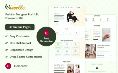 Gisselle - Kit Elementor per portfolio di stilisti