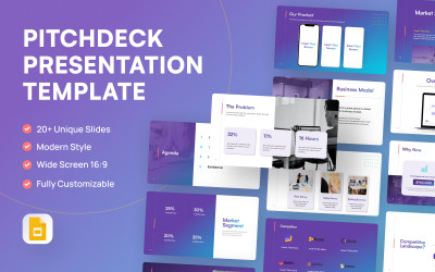 Modelo moderno de apresentação de argumentos de venda do Google Slides