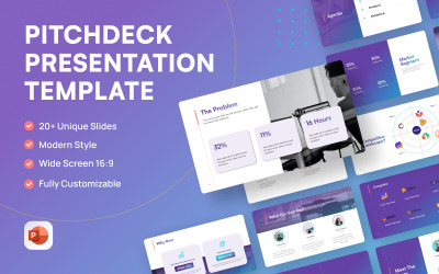 Modern Pitch Deck PowerPoint Sunum Şablonu