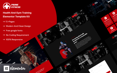 Prime Fitness - Elementor-sjabloonkit voor gezondheids- en sportschooltraining